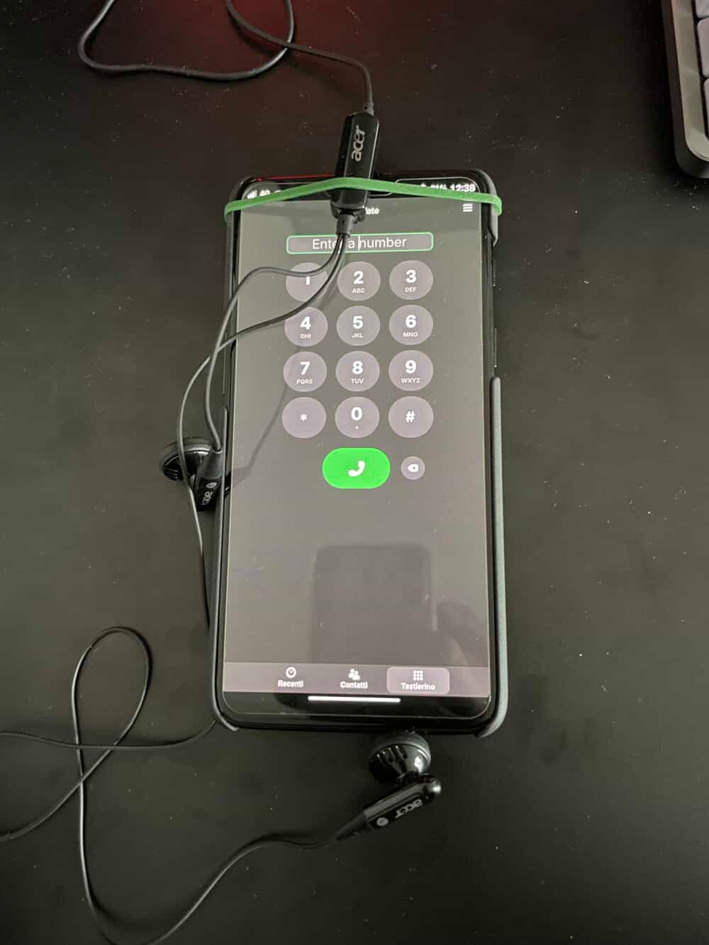 Phone call diagram showing TX and RX paths